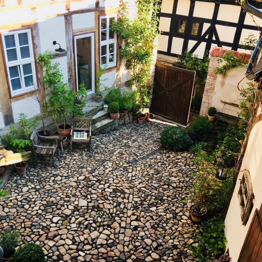 Himmlischer Hof - Juwel Von 1477, Terrasse, Kamin, P, Oeko, Denkmal Quedlinburg Exterior photo